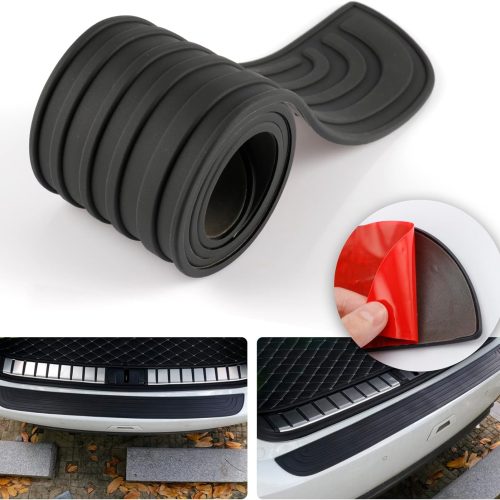 SINGARO Car Rear Bumper Protector, 35.5inch x2.75inch Car/SUV Universal Rubber Anti-Scratch Trunk Exterior Accessories